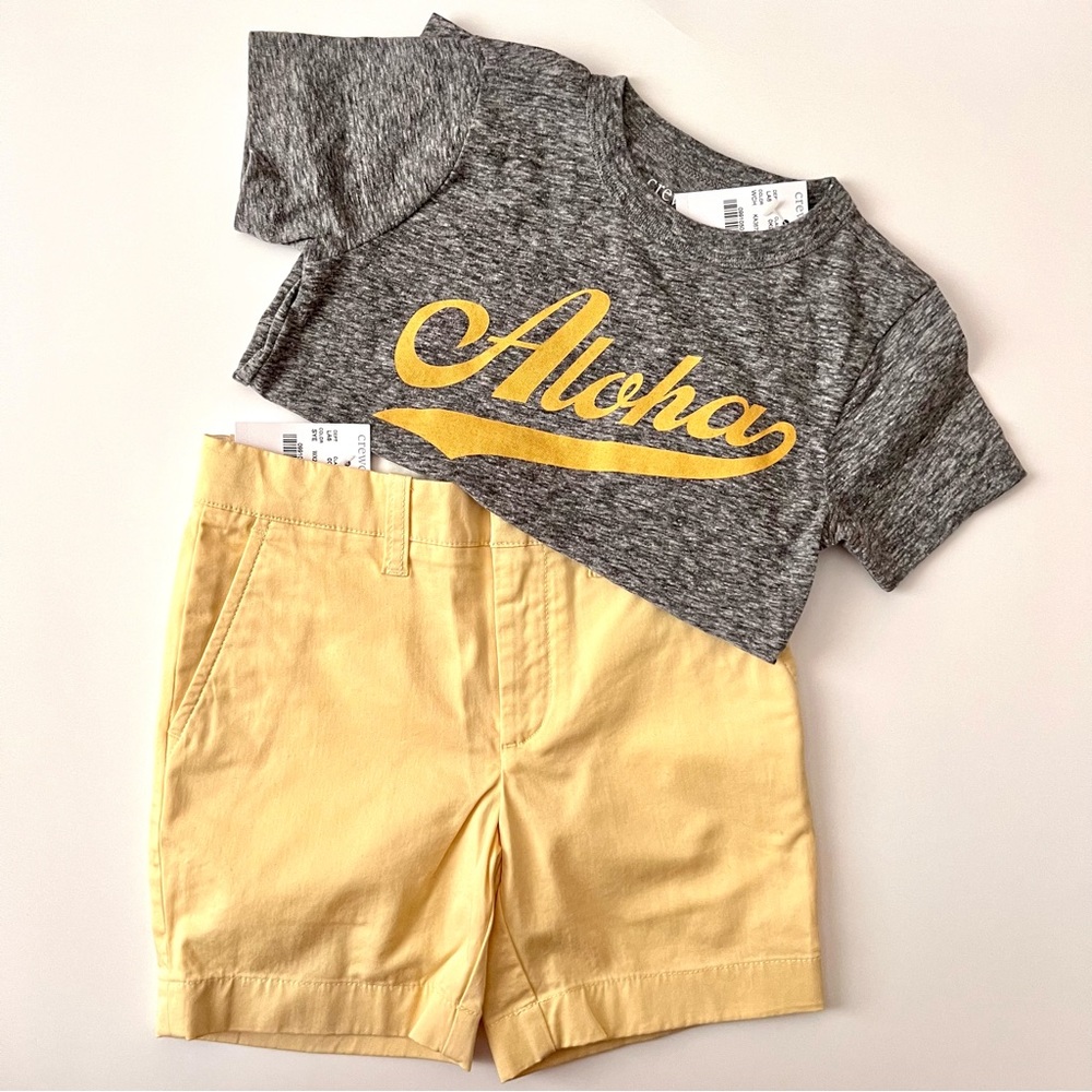 Aloha Hawaii Tee & Shorts Sz 3 J Crew